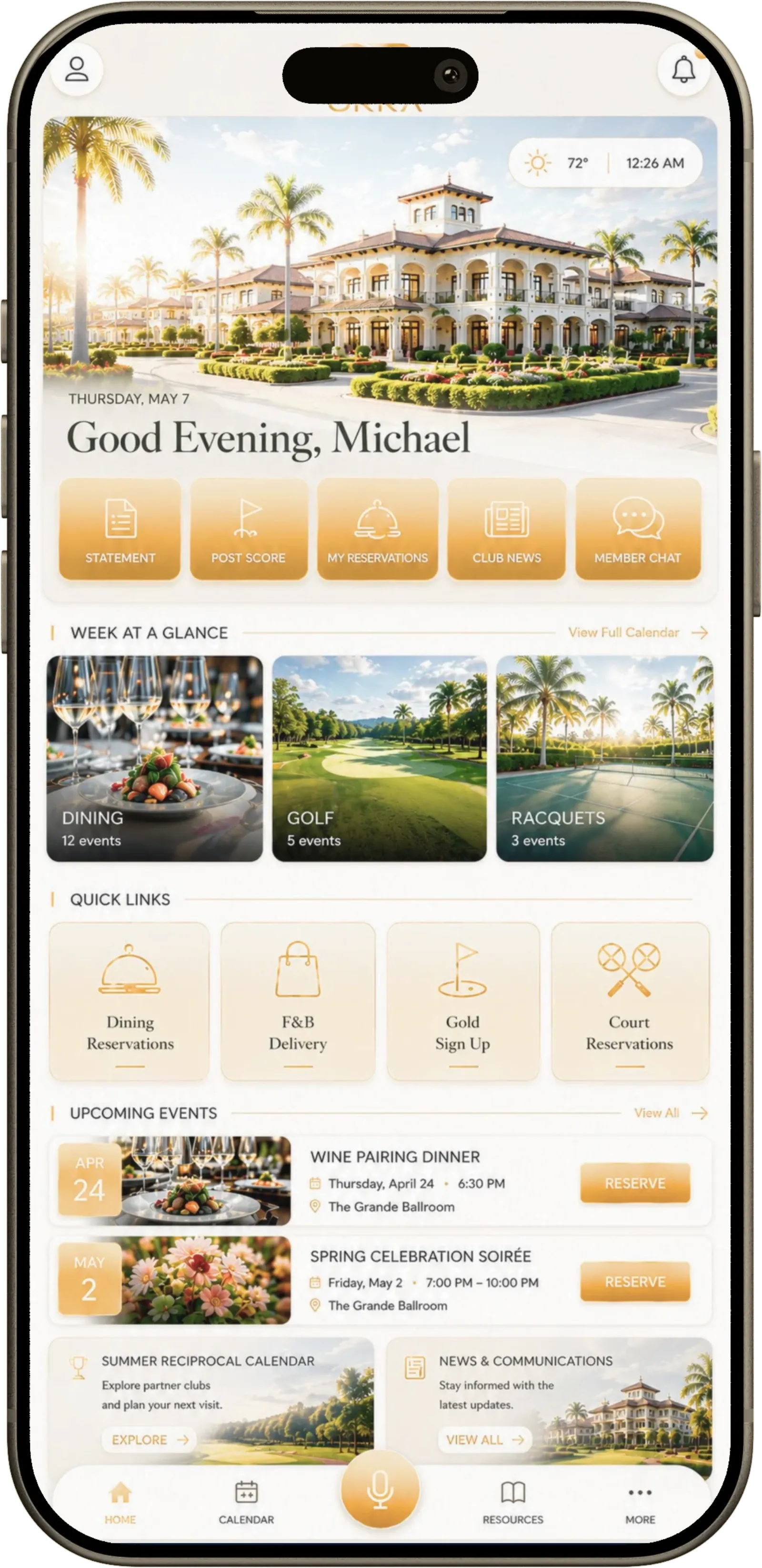 ORRA dashboard — daytime mode